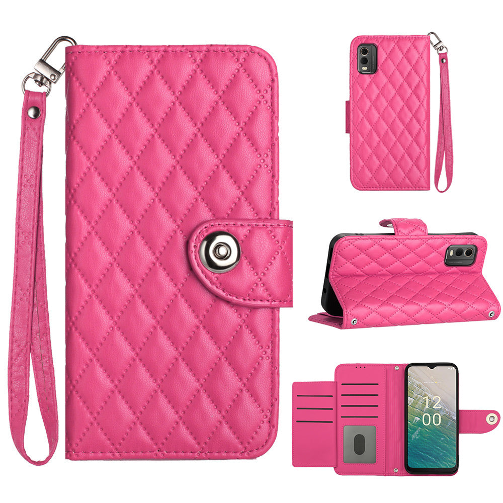 YB Imprinting Series-8 for Nokia C32 Case Wallet Leather Phone Cover Imprinted Rhombus YB Imprinting Series-8 for Nokia C32 Case Wallet Leather Phone Cover Imprinted Rhombus